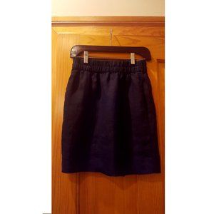 J. Crew Black Linen Skirt